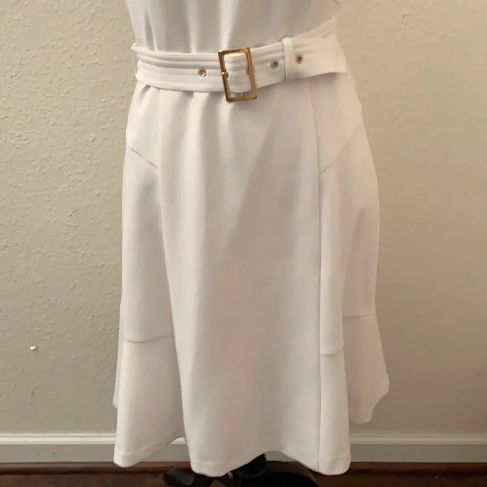 White House Black Market WHBM white dress 8 New NWT medium Sleeveless GORGEOUS - Picture 3 of 11